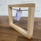 Porta Retrato Foto Quadro Madeira Varal Vazado Com Pregador P