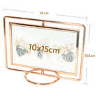 Porta Retrato Giratorio De Metal 2 Fotos 10x15 Rose