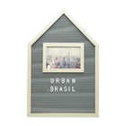 Porta Retrato letter box madeira em formato de casa 30cm x 45