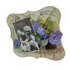 Porta Retrato Madeira Moldura Para Foto 10x15 Retro Flor Deco