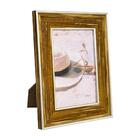 Porta Retrato Mdf Casambiente 10x15cm Prata E Madeira