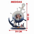 Porta Retrato Mesa Timão Decoração Casa De Praia Oceano 4x4