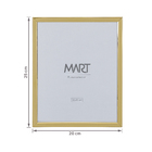 Porta Retrato Metalizado Dourado 20X25cm Mart