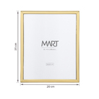 Porta Retrato Metalizado Dourado 20X25cm Mart