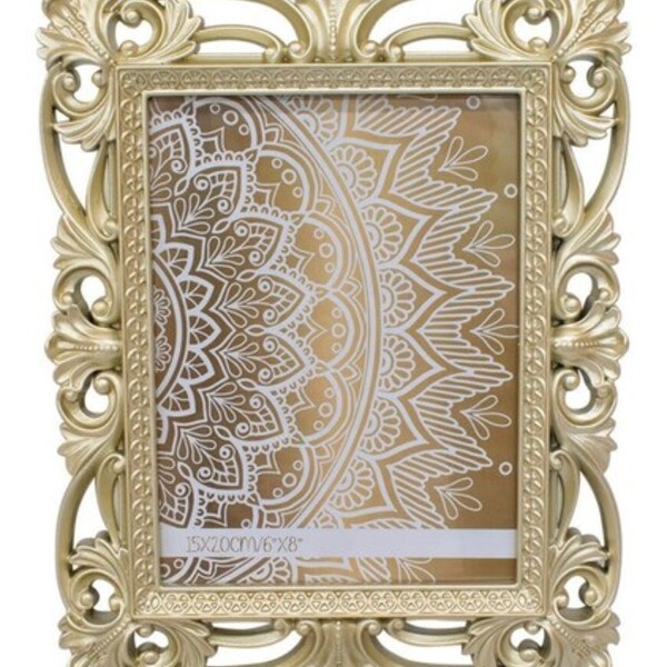 Porta Retrato Moldura Dourada Arabescos 15x20cm