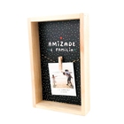 Porta Retrato Moldura Pinus Foto 10x15 Ou Polaroid - Amizade