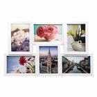 Porta Retrato Parede 6f Mosaico 10x15 Cm Branco Yazi 17771