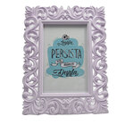 Porta Retrato Plástico 10x15cm Vazado Estilo Colonial Lilás