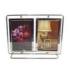 Porta Retrato Prata Giratório 4 Fotos 10 X 15 Confeccionado E