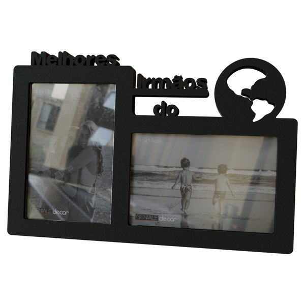 Porta-retrato Quadro Melhores Irmãos Do Mundo Recordação Ines