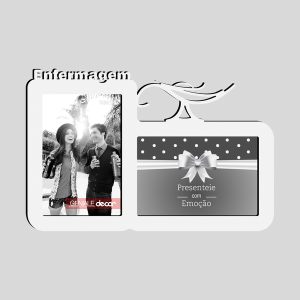 Porta-retrato Quadro Para Decorar Formatura Enfermagem Presen