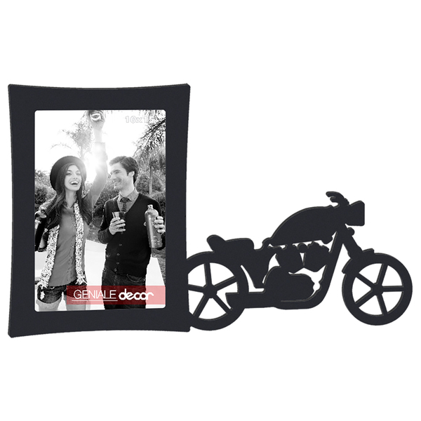 Porta Retrato Quadro Para Decorar Hobby Moto Custom Presente Para Motoqueiro Preto Leroy Merlin