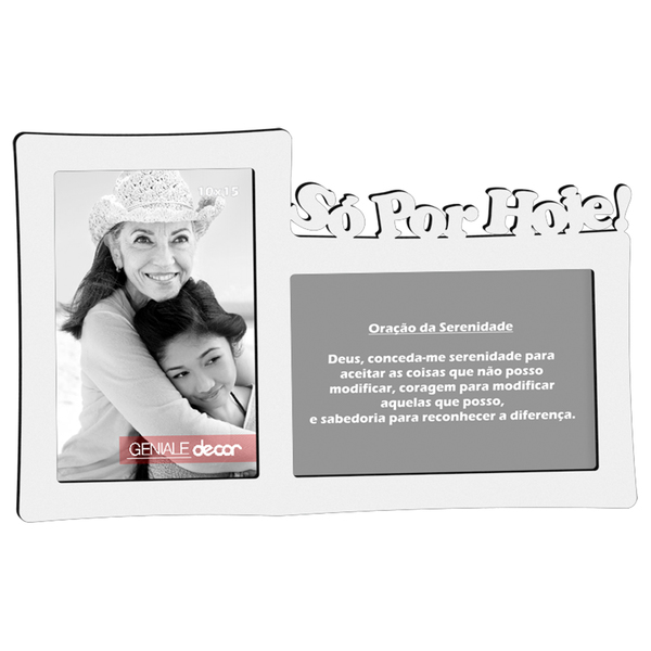 Porta Retrato Quadro Para Decorar Presentear Lemas So Por Hoje Frase Motivacional Branco Leroy Merlin