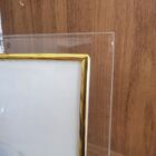 Porta Retrato Vidro Borda Dourada Para Fotos 15x20 Horizontal