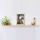 Porta-retrato Wood Natural E Amarelo 17x19cm