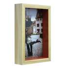 Porta-retrato Wood Natural E Laranja 17x19cm