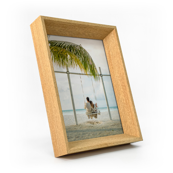 Porta Retratos 10x15 Cm De Mesa Moldura Chanfrada Com Vidro M