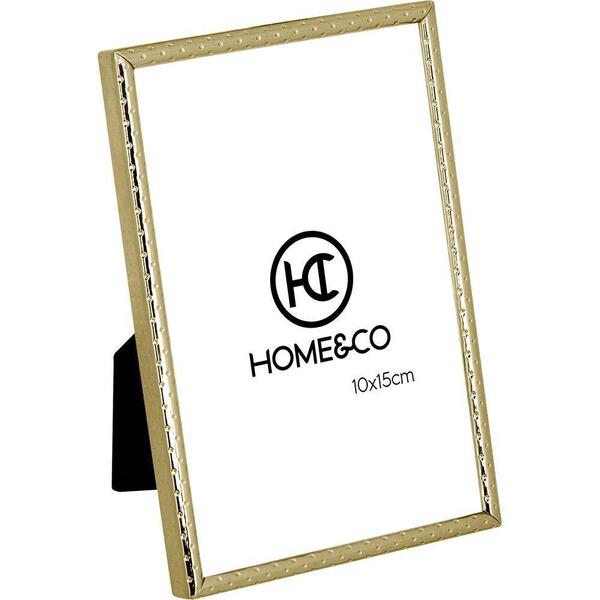 Porta Retratos 10x15 Em Metal Dourado Home&co Homz Decor
