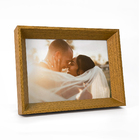 Porta Retratos 21x30 Cm De Mesa Moldura Chanfrada Com Vidro M