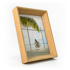 Porta Retratos 25x20 Cm De Mesa Moldura Chanfrada Com Vidro M