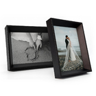 Porta Retratos 25x20 Cm De Mesa Moldura Chanfrada Com Vidro M