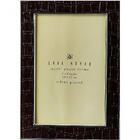 Porta Retratos Croco Em Metal Marrom P/ Sala Quarto 10x15cm