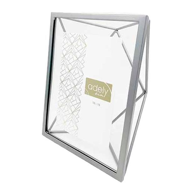 Porta-retratos Em Alumínio Adely Decor Lumini 10x15cm Aramado