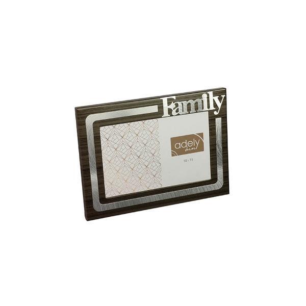 Porta-retratos Em Alumínio Adely Decor Lumini 10x15cm Cinza C