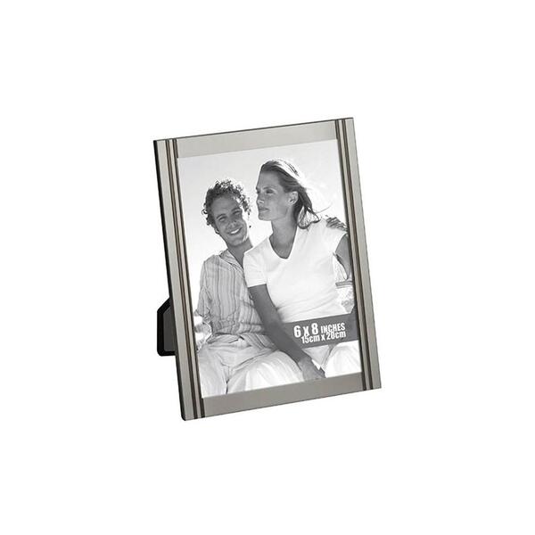 Porta-retratos Em Alumínio Adely Decor Lumini 15x20cm Prata C
