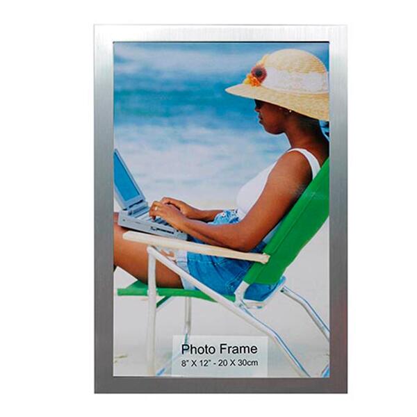 Porta-retratos Em Alumínio Adely Decor Lumini 20x30cm Prata