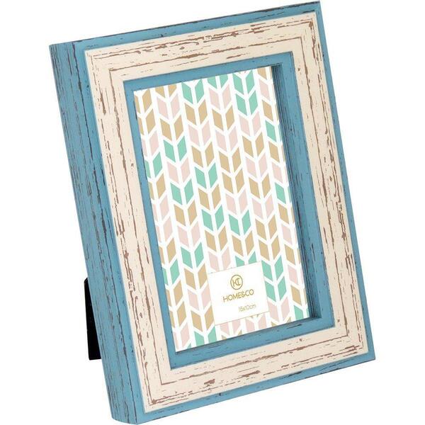 Porta Retratos Em Plástico Azul Home&co Capri Decor 10x15