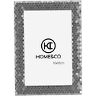 Porta Retratos Fenice Em Metal Prata Decorativo Sala Quarto