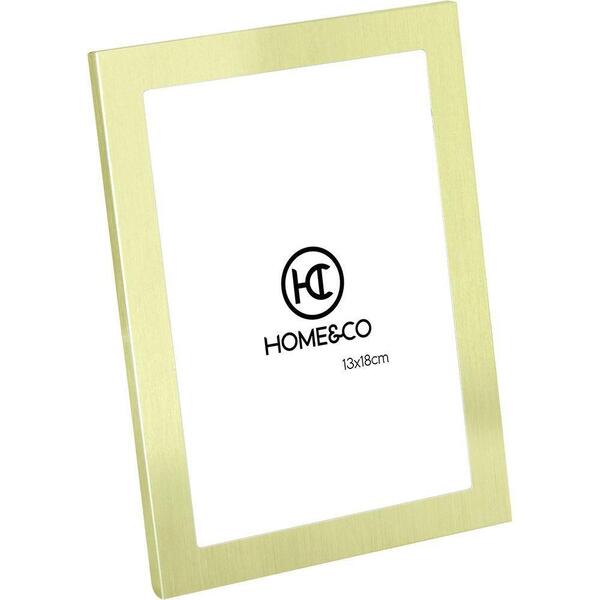 Porta Retratos Home&co Alumínio Dourado Luxo Mesa 13x18cm