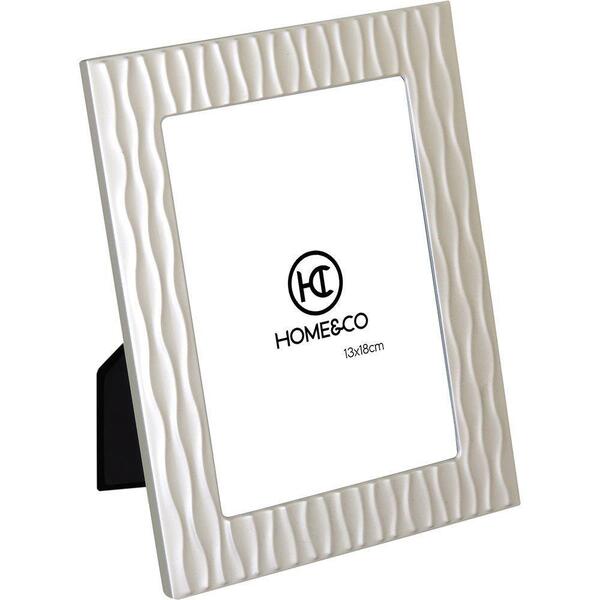 Porta Retratos Home&co Garbo Em Metal Prata 13x18cm P/ Sala