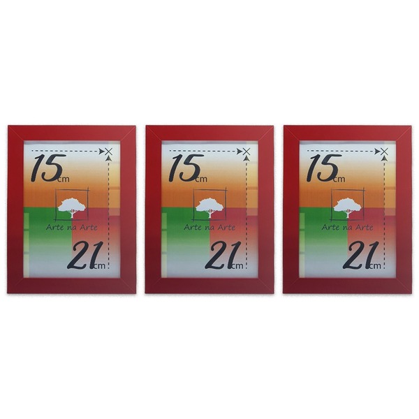 Porta-retratos Kit 3 Quadros Molduras Com Acetato - Moldura V