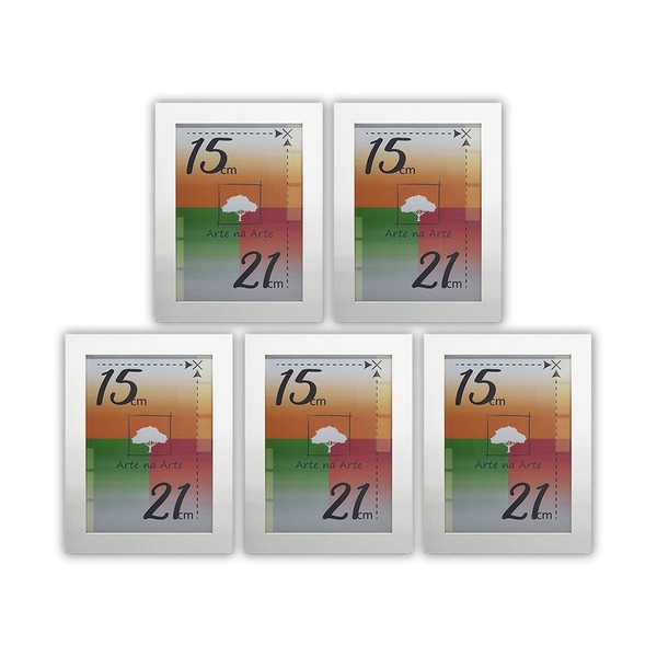 Porta-retratos Kit 5 Quadros Molduras Com Acetato - Moldura B
