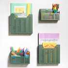 Porta Revistas de Parede Metal Verde Oikos