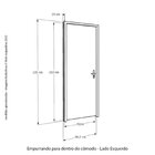 Porta Ripada Cedro Batente 14 Fechadura Rolete Puxador Barra