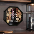 Porta Rolha/tampa Oitavada Em Madeira 40x40 Preto V602 - V1