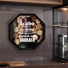 Porta Rolha/tampa Oitavada Em Madeira 40x40 Preto V602 - V7