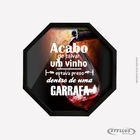 Porta Rolha/tampa Oitavada Em Madeira 40x40 Preto V603 - V7