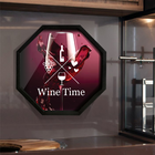 Porta Rolha/tampa Oitavada Em Madeira 40x40 Preto V605 - V1