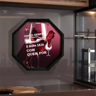 Porta Rolha/tampa Oitavada Em Madeira 40x40 Preto V605 - V3