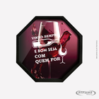 Porta Rolha/tampa Oitavada Em Madeira 40x40 Preto V605 - V3