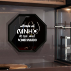 Porta Rolha/tampa Oitavada Em Madeira 40x40 Preto V607 - V4