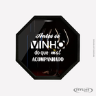 Porta Rolha/tampa Oitavada Em Madeira 40x40 Preto V607 - V4