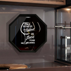 Porta Rolha/tampa Oitavada Em Madeira 40x40 Preto V607 - V5