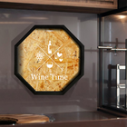 Porta Rolha/tampa Oitavada Em Madeira 40x40 Preto V608 - V1