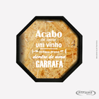 Porta Rolha/tampa Oitavada Em Madeira 40x40 Preto V608 - V7