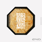 Porta Rolha/tampa Oitavada Em Madeira 40x40 Preto V608 - V8